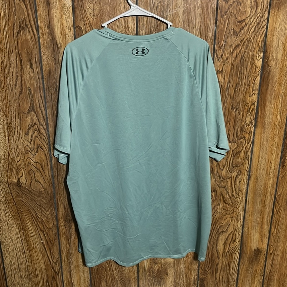 Under Armour Tech Tee Green Athletic T Shirt XXL - Picture 2 of 3